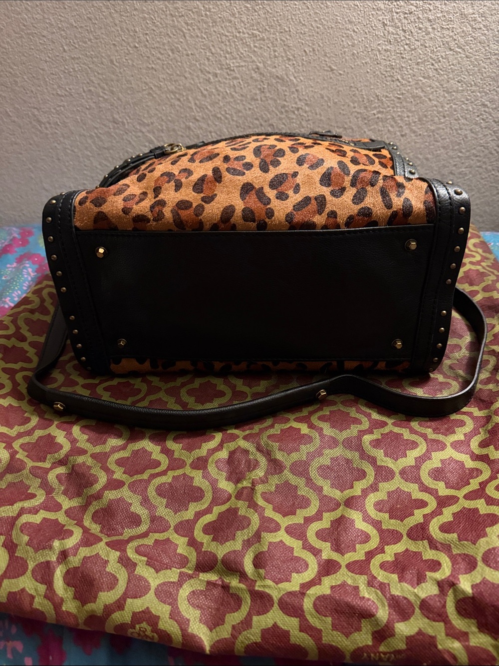 OrYany Leopard Print Satchel Handbag - Brown/Black NWT - Picture 5 of 8
